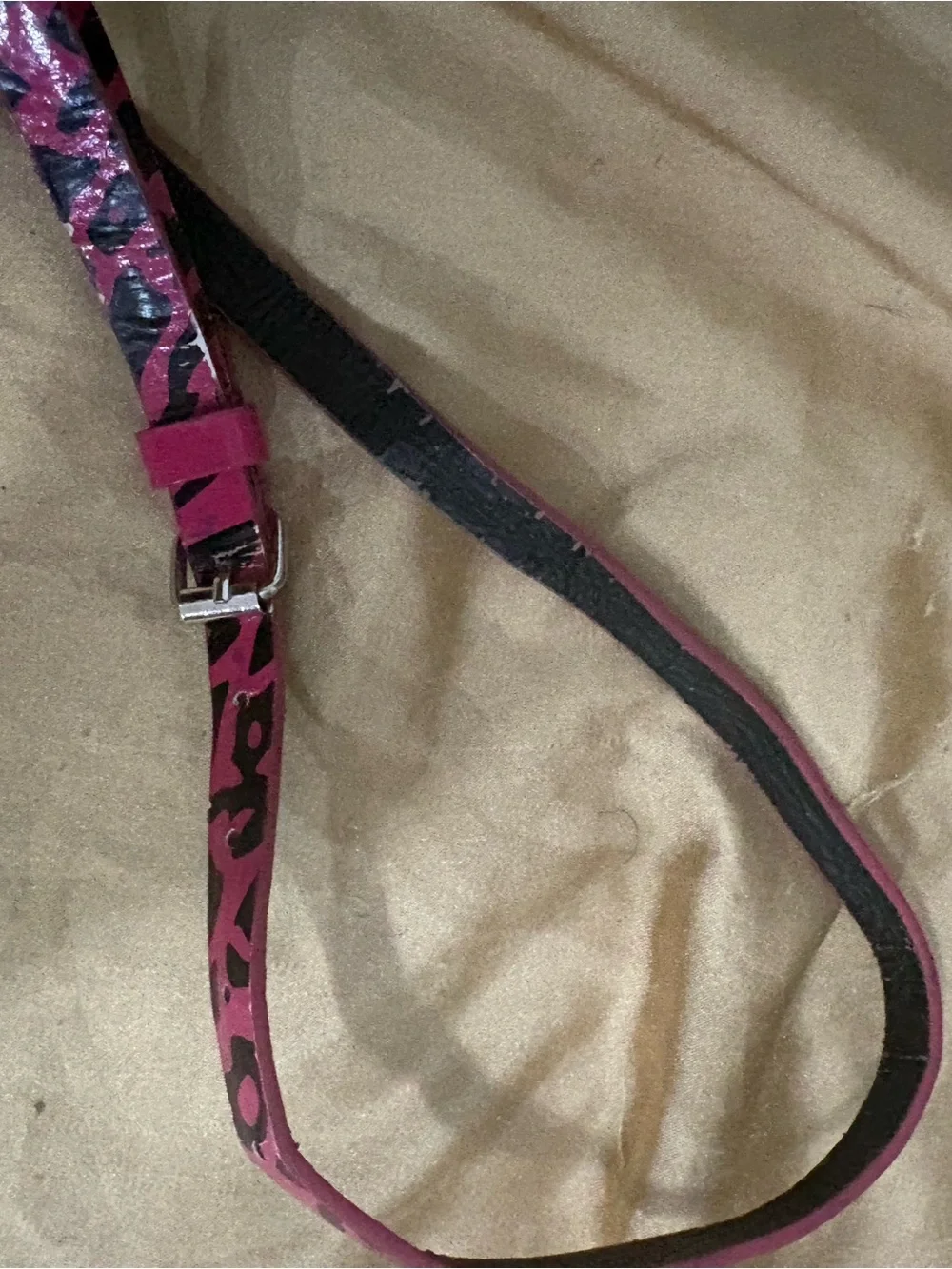 Kids Pink Leopard Print Belt